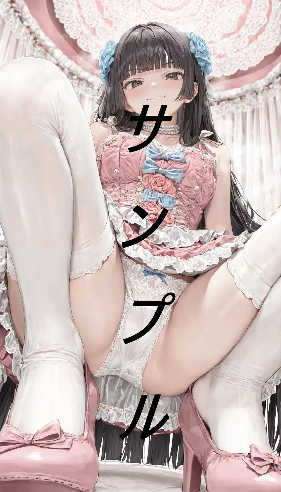 黒髪姫カット姫に見下される画集 サンプル画像 9