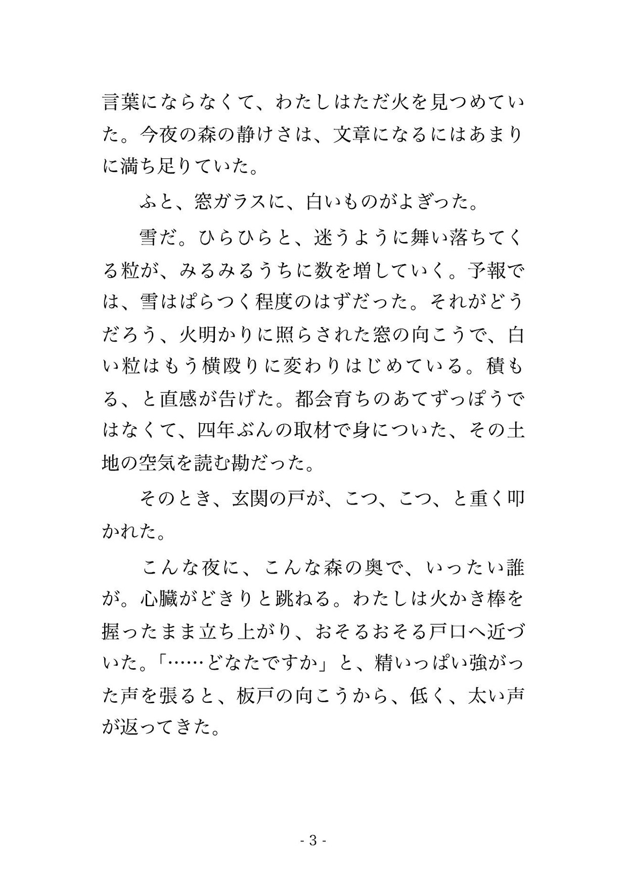 大雪で車が出せず森に取り残された貸しログハウスで、無口な森林レンジャーと宿泊客の私だけ、暖炉の火だけの一晩を身を寄せ合い朝まで奥に注がれた旅行誌の女性編集者の話 画像2