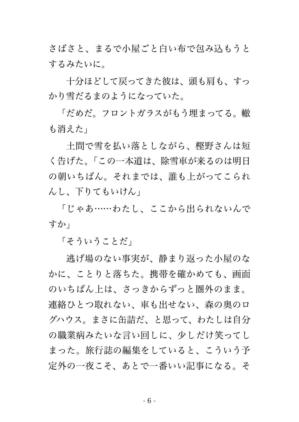 大雪で車が出せず森に取り残された貸しログハウスで、無口な森林レンジャーと宿泊客の私だけ、暖炉の火だけの一晩を身を寄せ合い朝まで奥に注がれた旅行誌の女性編集者の話 画像3