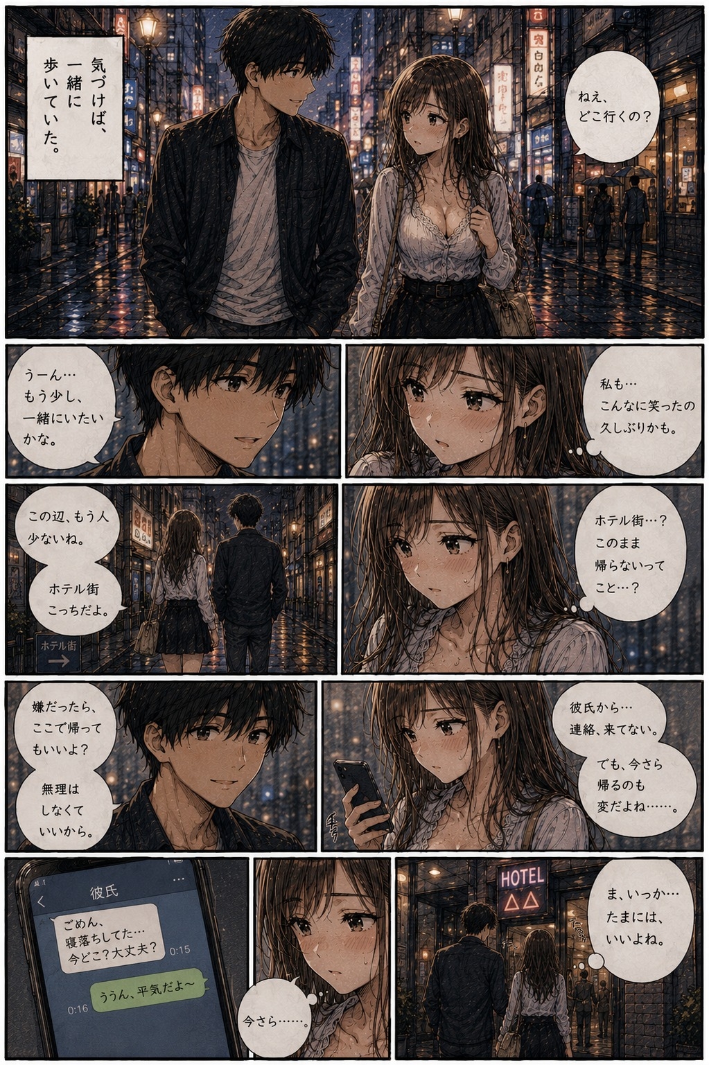 『終電後、ひとりだった彼女をナンパした。』 ～彼氏を待っていたはずの彼女が、知らない男と朝を迎えるまで～ サンプル2