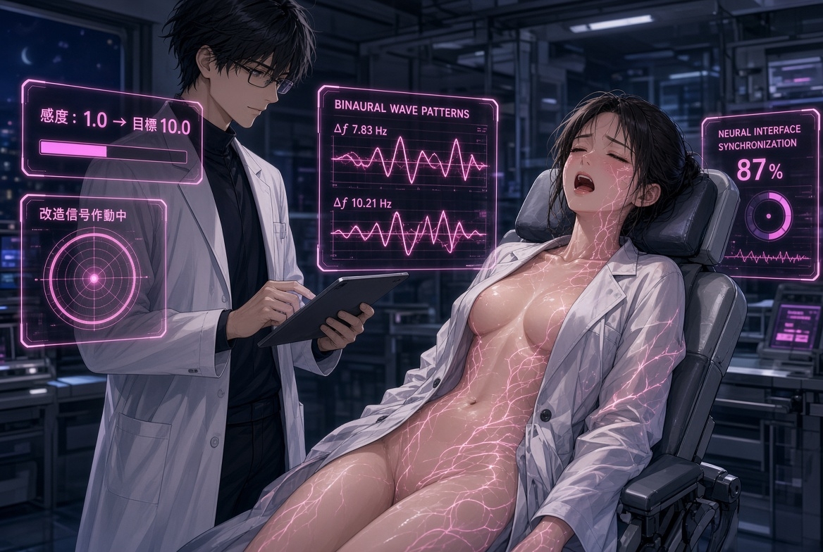 【人体改造実験】感度を十倍にして、アヘ顔になっちゃう催○誘導【サウンドドラッグ】 画像1