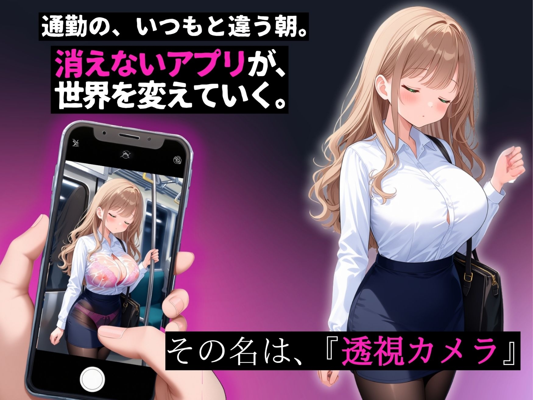透視×時間停止 止まらない欲望と止まった時間〜通勤OL編〜 画像1