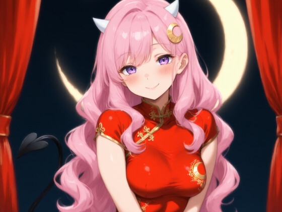 【AI】月夜の魔女ルナリア 〜チャイナドレス編〜 スリットから覗く小悪魔 全190枚