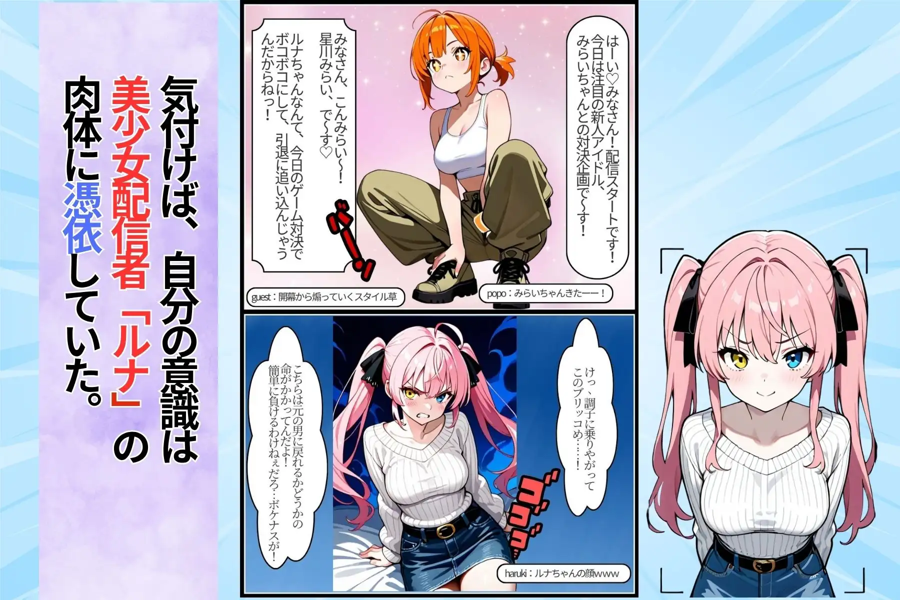 新人アイドルとコラボ配信したら二人まとめて脳まで雌堕ちさせられました サンプル画像 2