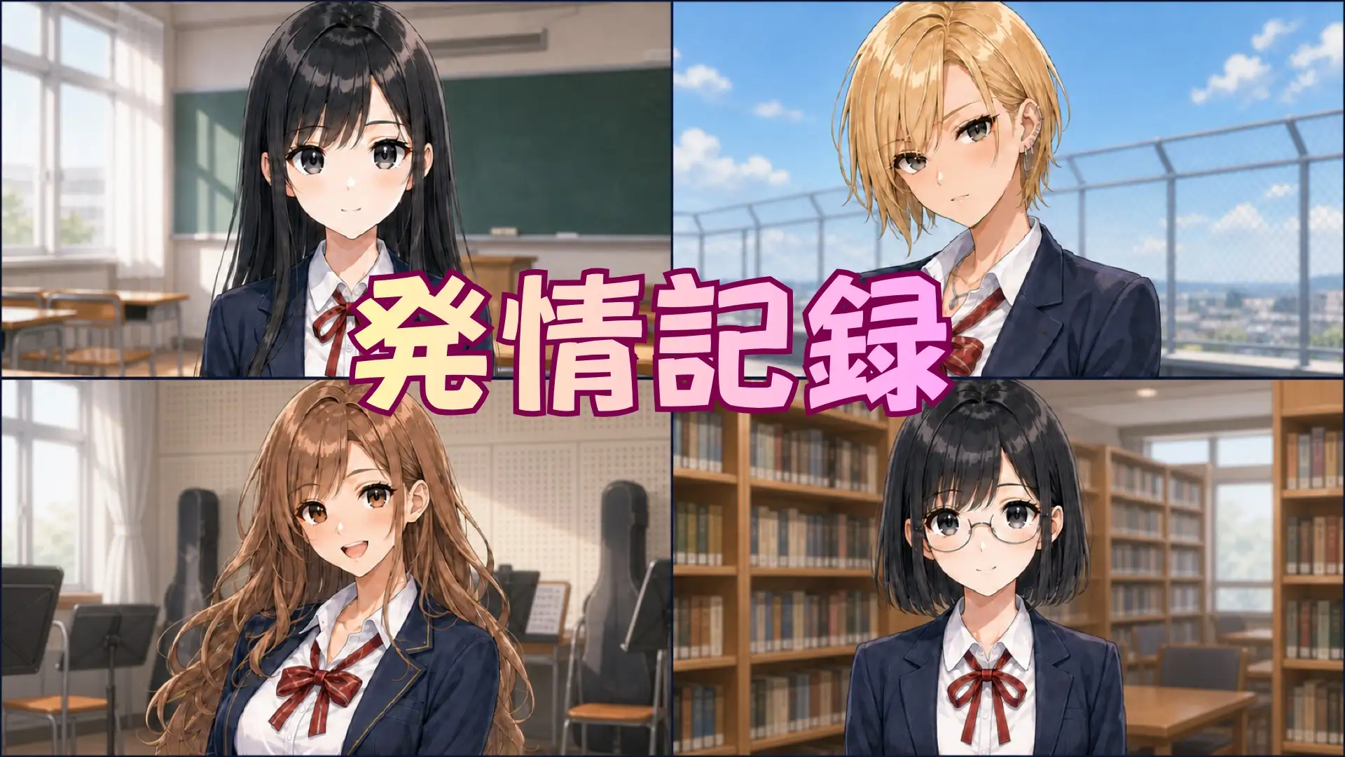 【高画質】媚薬で理性崩壊…J○4人が着衣のままイキ狂う発情記録 サンプル画像 4