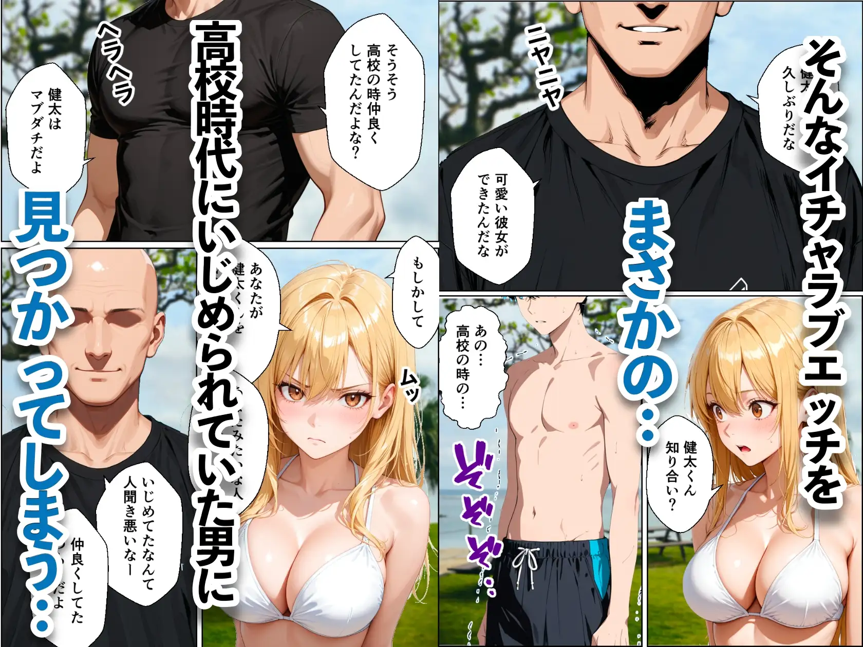 水着デート中の大好きな彼女を目の前で寝取られた話 サンプル画像 7