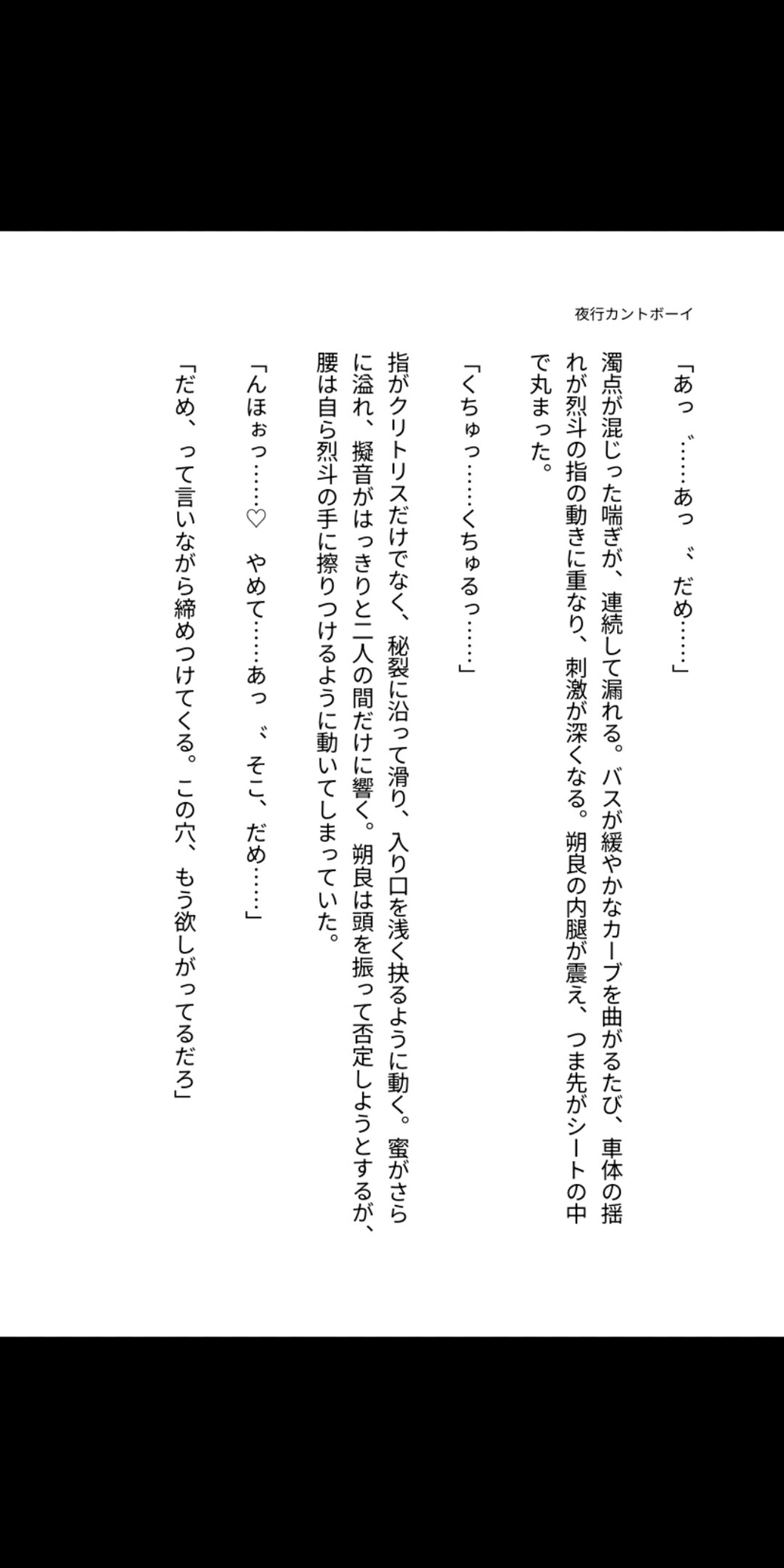 夜行バスのカーテンの向こうで暴かれる秘部 ～外見も心も男なのに女性器しか持たないカントボーイが、クリ責めと潮吹き中出しの連続で完全にメス堕ち妊娠する淫らな一夜～ [凜音] | DLsiteがるまに 2