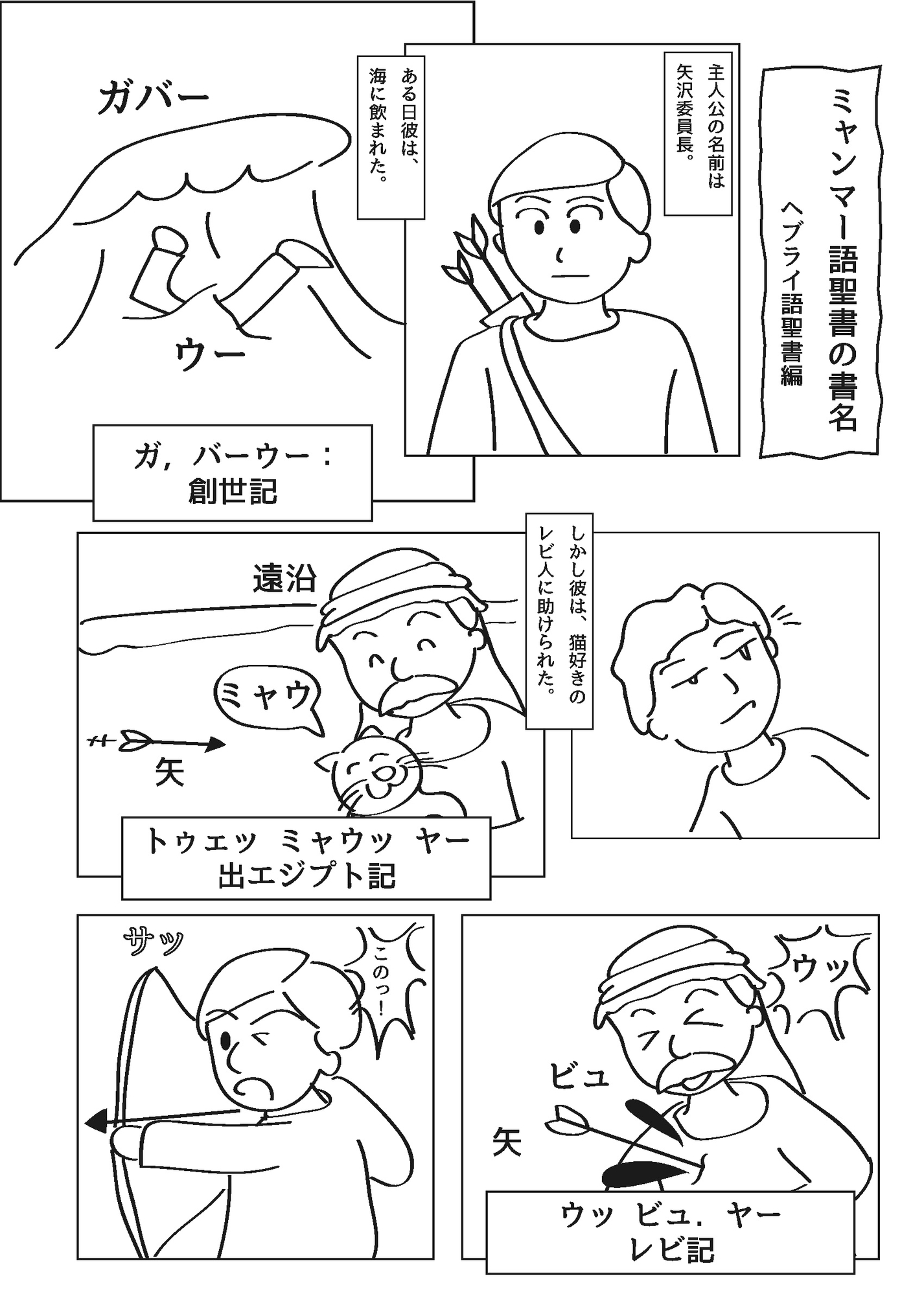 ミャンマー語聖書の書名:ヘブライ語聖書編