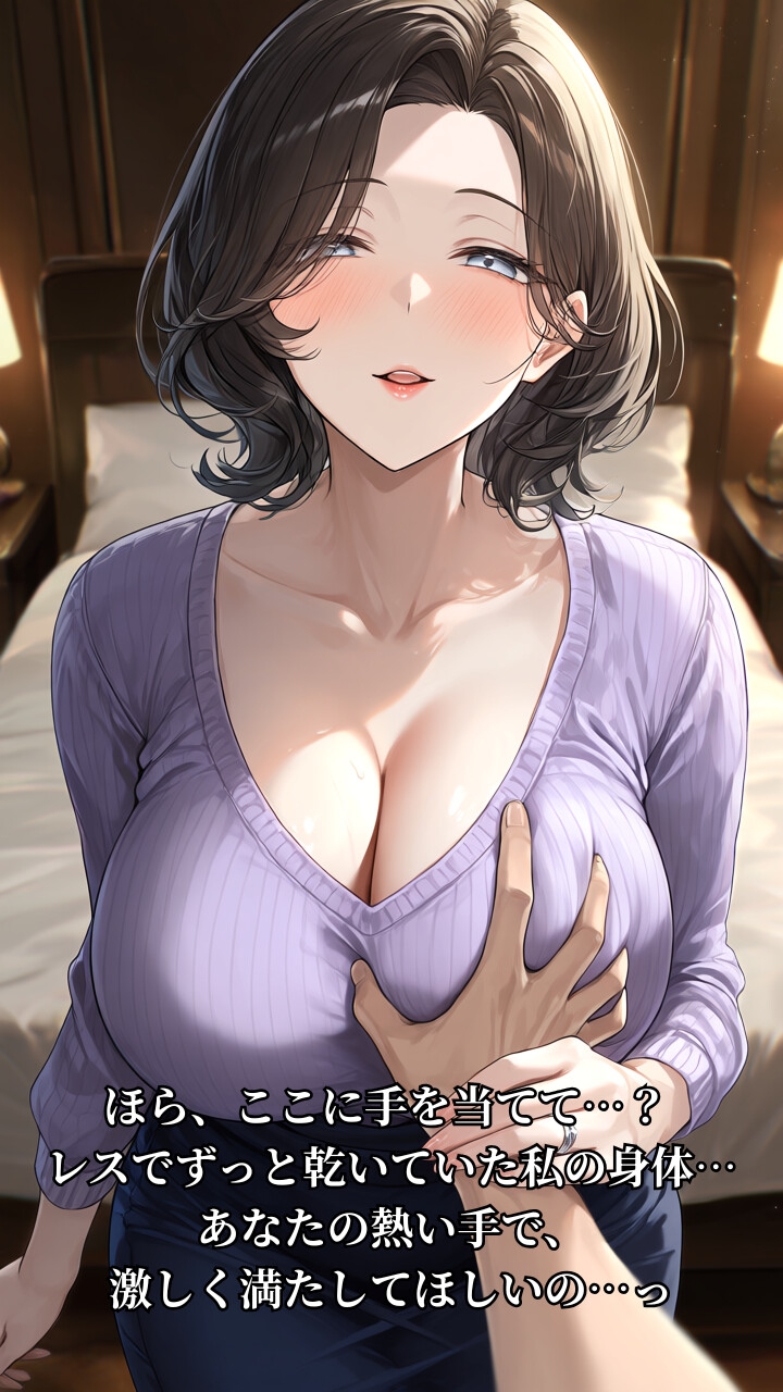 クールな幼馴染がレース下着でIカップ爆乳淫乱人妻に変身する話 画像8