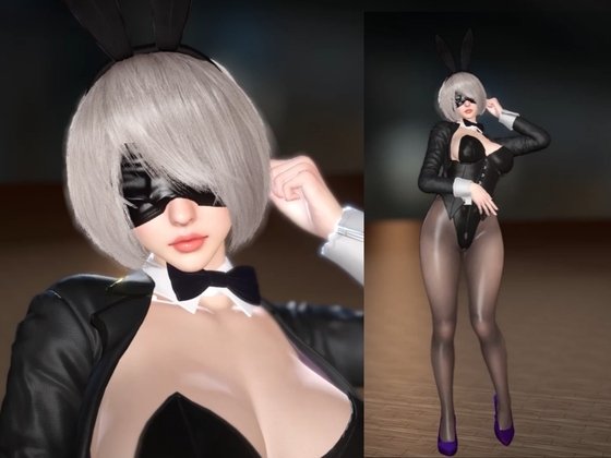 【2B×バニー】夜Barで2Bバニーパラダイス!