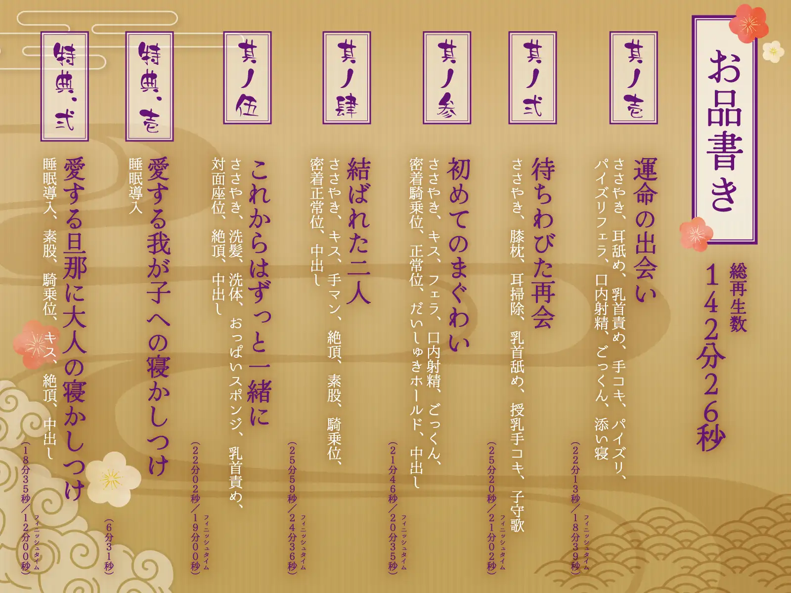 【2時間】京都弁の艶麗ムチムチ花魁に遊郭で溺愛されたお話【爆乳/癒し/KU100バイノーラル】 サンプル画像 3