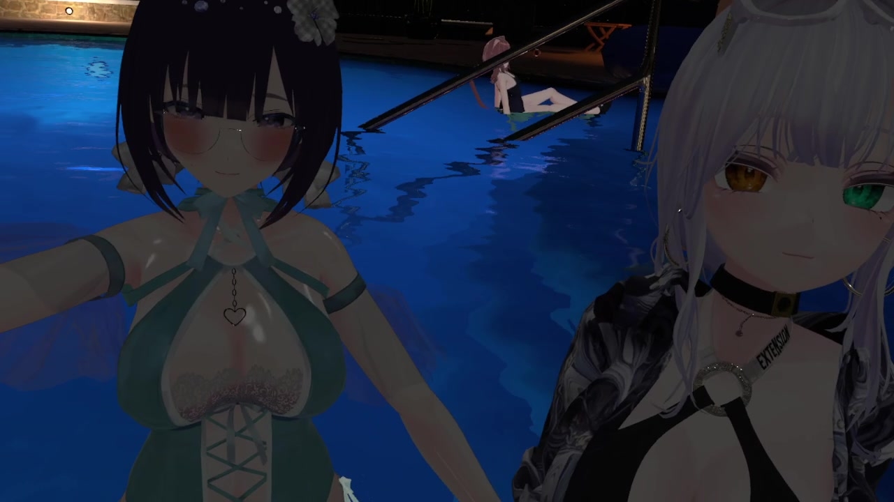 【視聴者参加型】ポプロナイトプール撮影会【ChilloutVR】 事務乃あんず