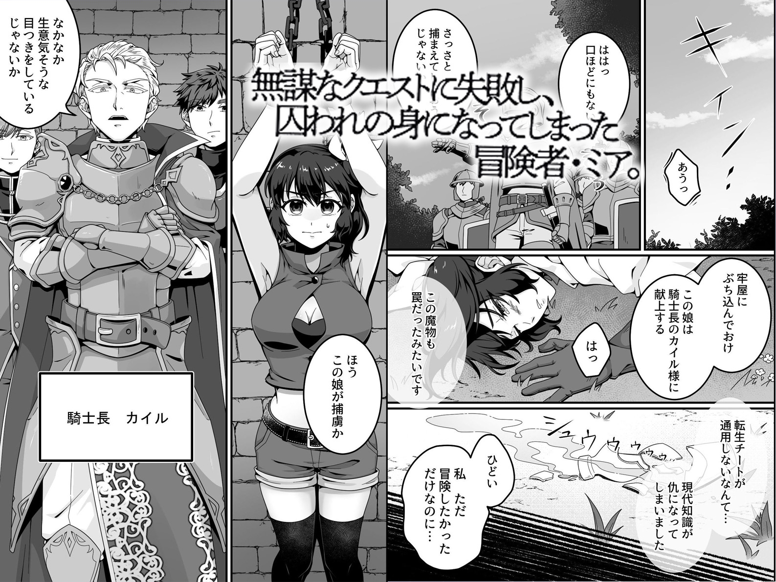 敗北女冒険者ミアの監禁調教録~捕らえられた処女冒険者が三人の男に貫かれ快楽の虜に堕ちる逆ハーレム~ 画像1