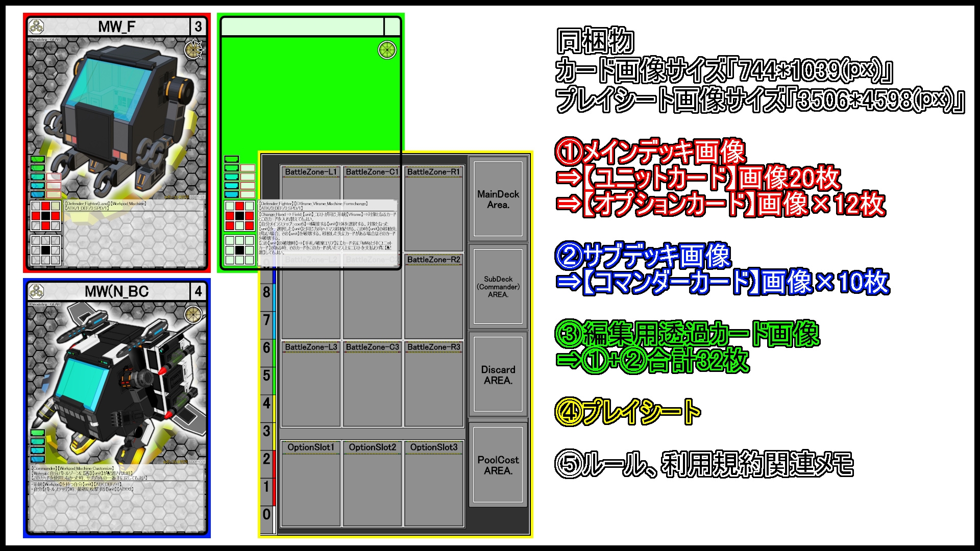 自作カードゲーム(風画像集)【構築済デッキセット】