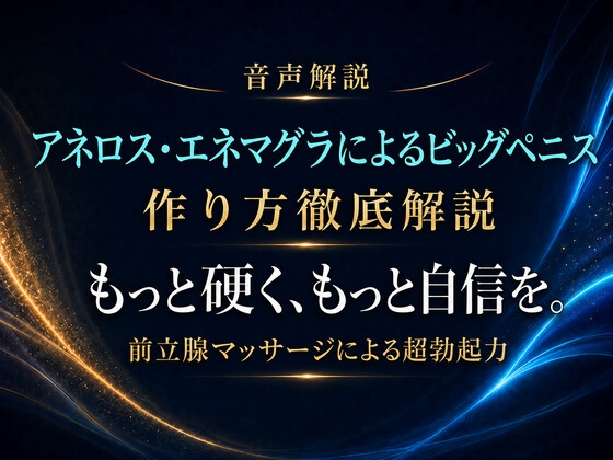 音声解説 反り立つペニス もっと硬く、もっと自信を。前立腺マッサージで勃起力超改善 アネロス・エネマグラによるビッグペニスの作り方徹底解説