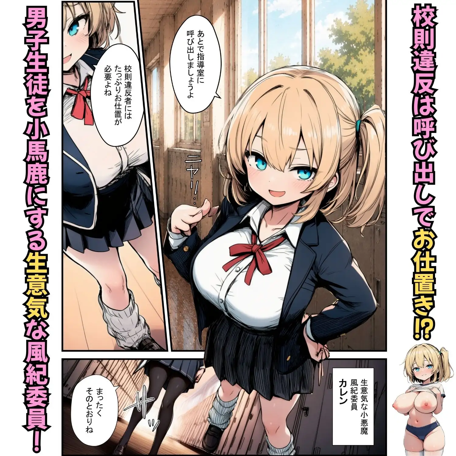 むっつり風紀委員が本性全開！過激コスプレでアヘ堕ち中出しハーレム サンプル画像 2