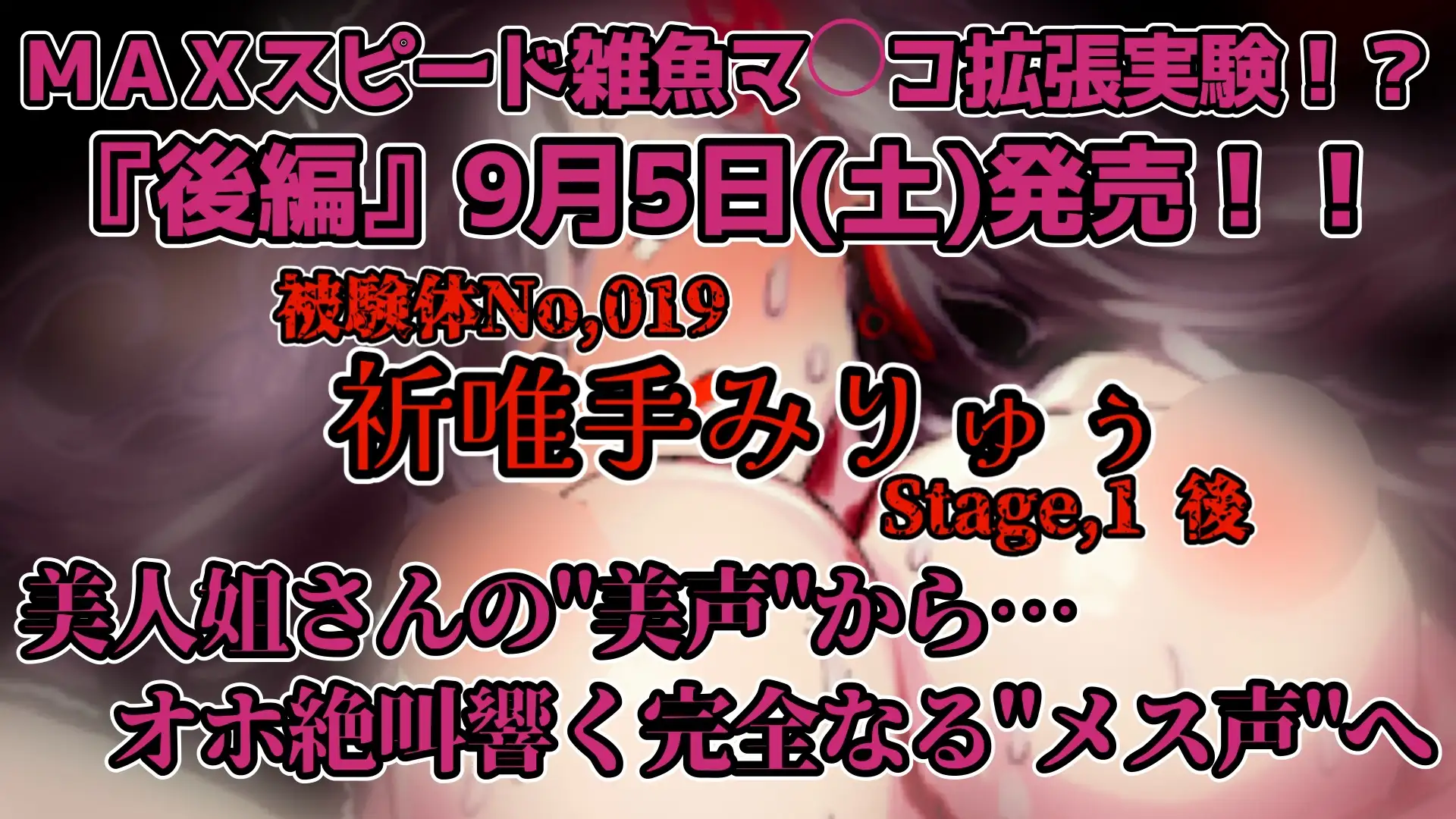 【実演】『女体快楽実験場』 被験体No，019「祈唯手みりゅぅ」Stage，1後編【オホ声】 サンプル画像 5