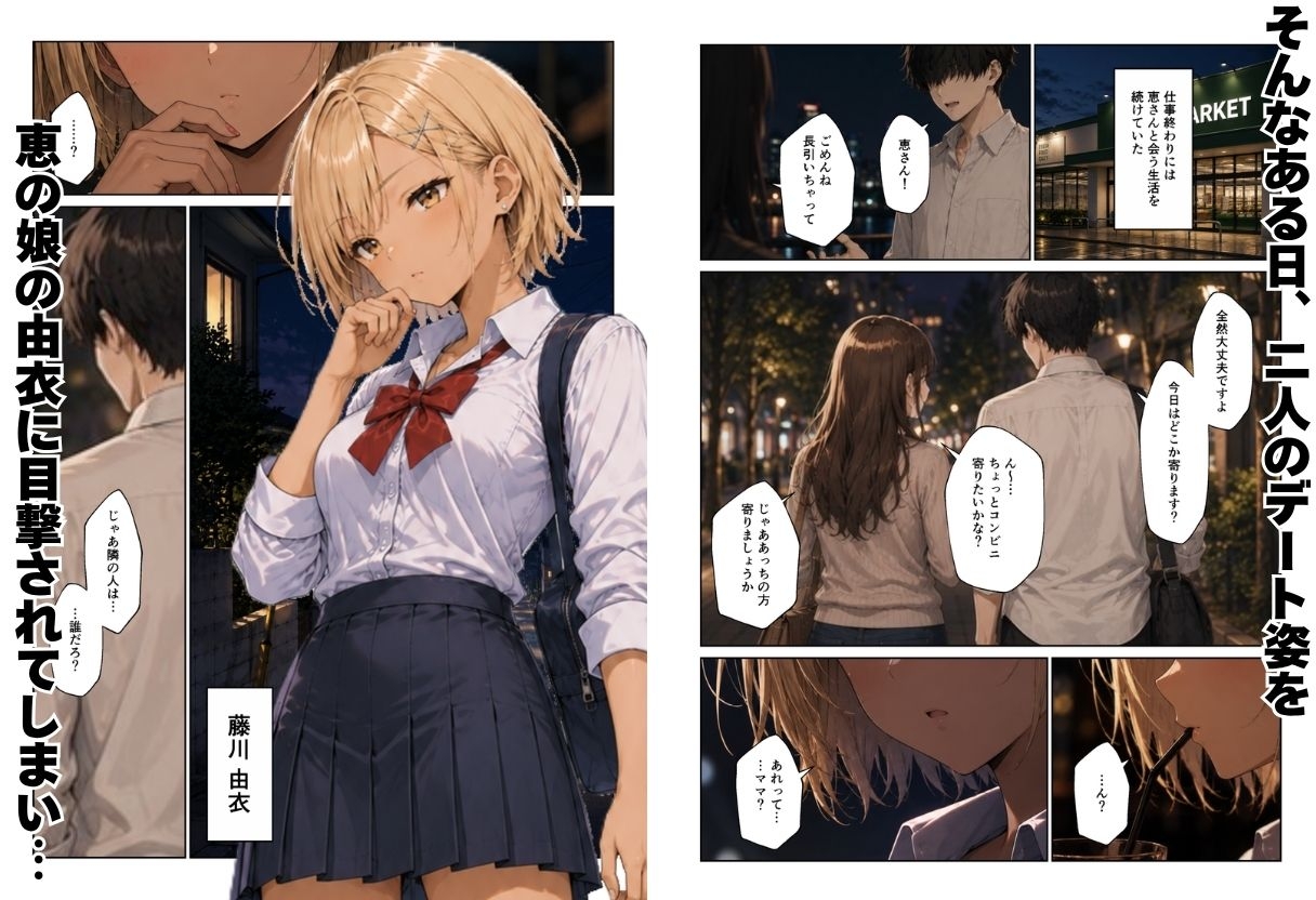 ギャル&人妻 母娘丼 バ先の人妻とエッチな関係になったらギャル娘ともセックスできてハーレムになった話 画像7