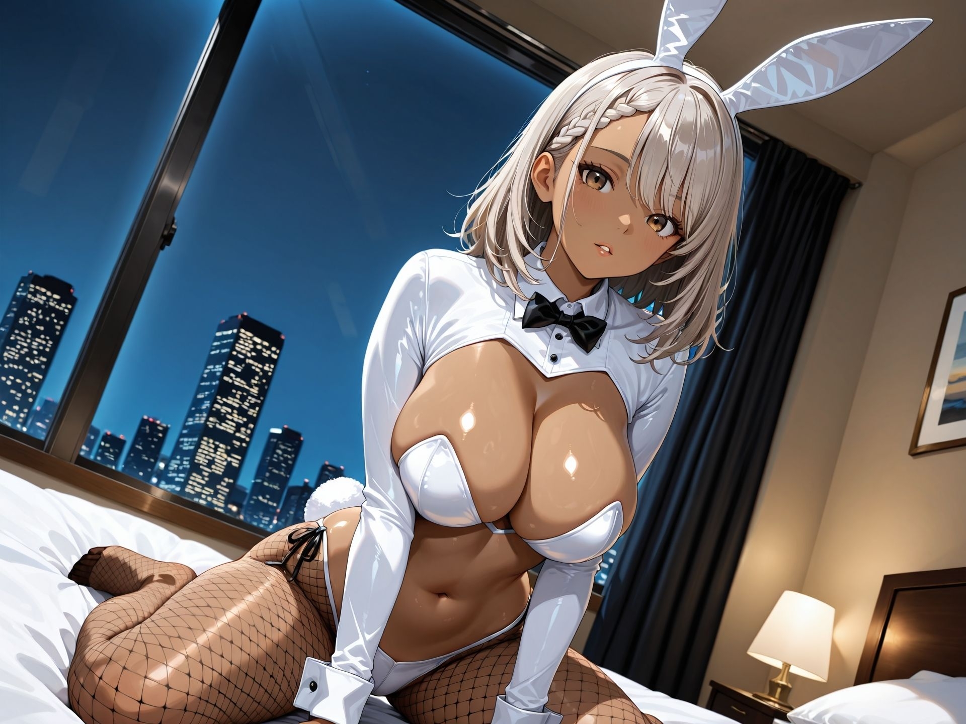 幼馴染の黒ギャルJKと秘密のバニーコスセックス！ 画像7
