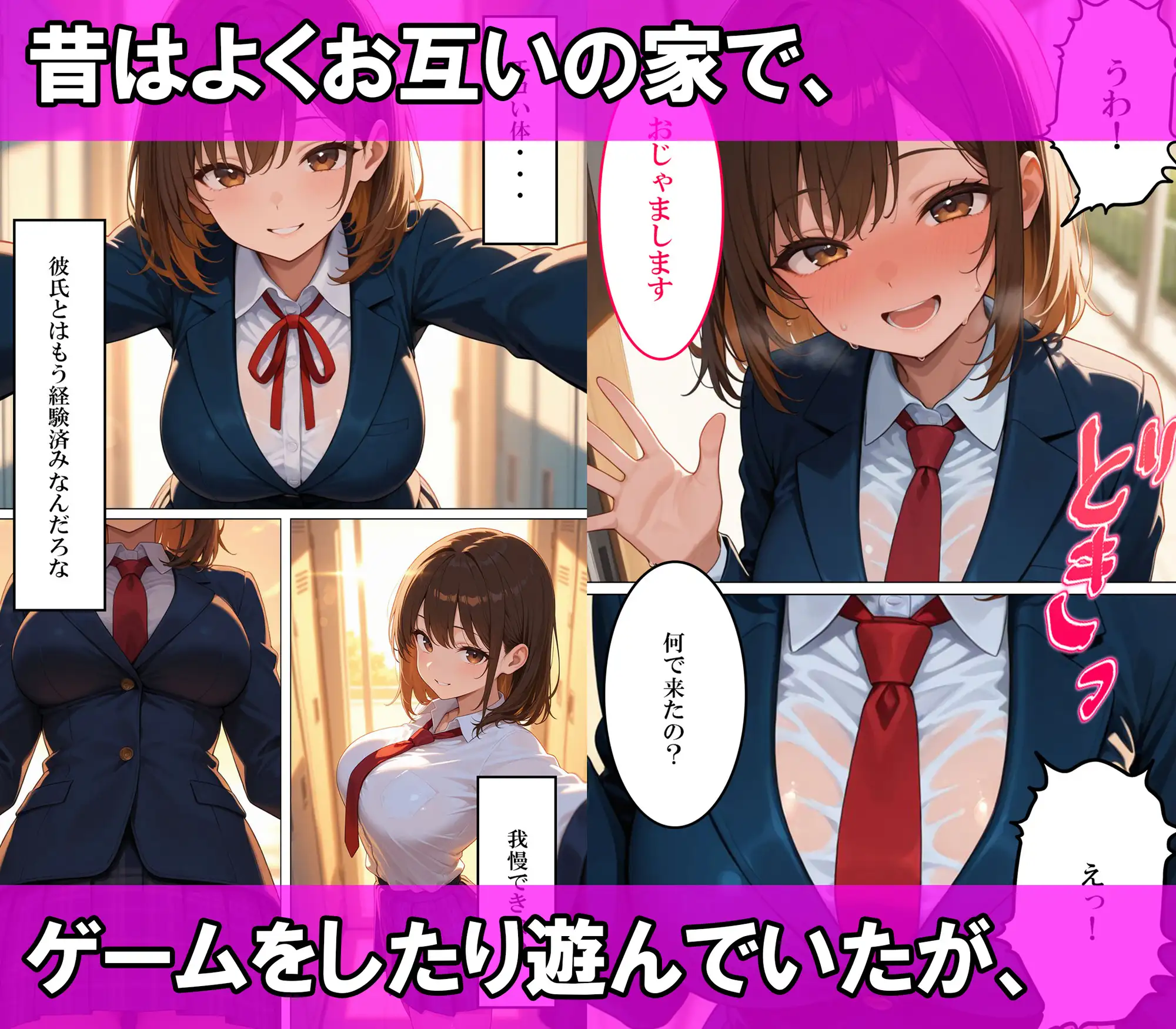 幼馴染の一軍巨乳女子校生と発情いちゃらぶ中出し快楽堕ち サンプル画像 2