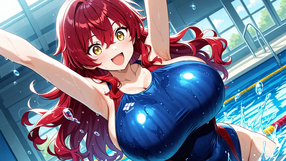 爆乳茶赤水泳美女がコーチと秘密契約で淫らな個人レッスン【4K】 サンプル画像 3