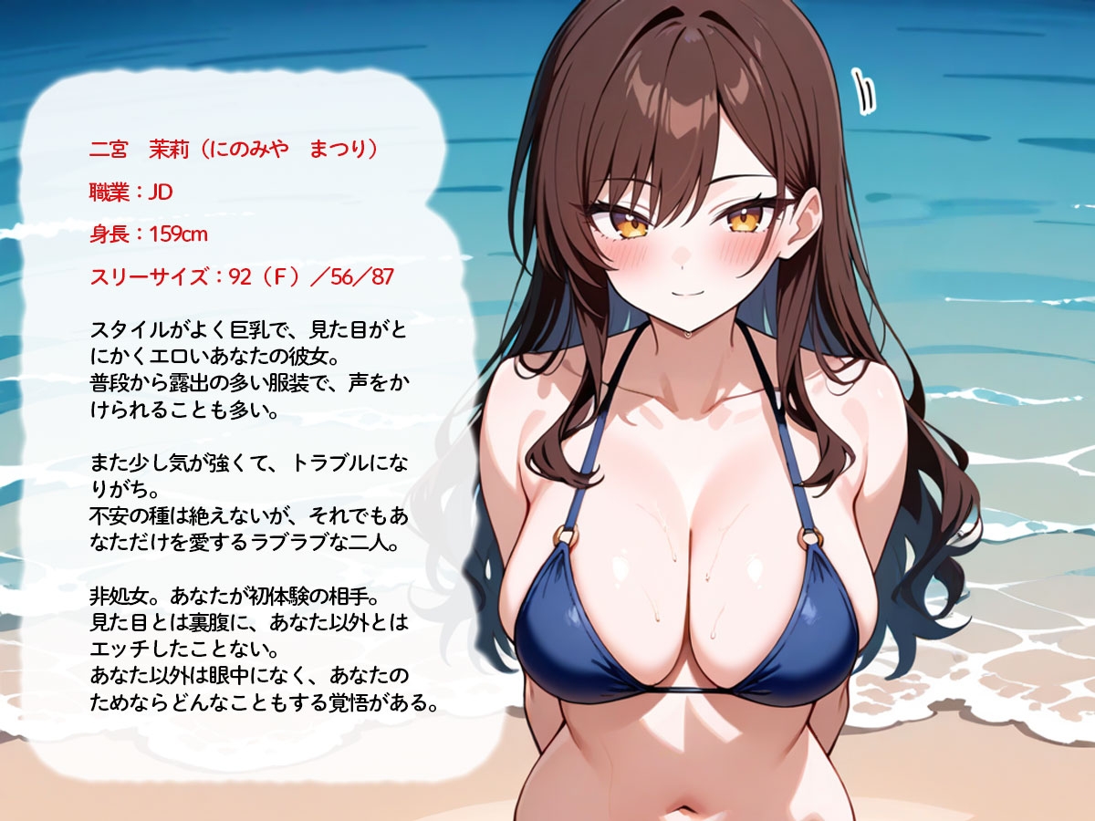 【NTR】水着姿がエロすぎる巨乳彼女が、海でチャラ男にナンパされて‥