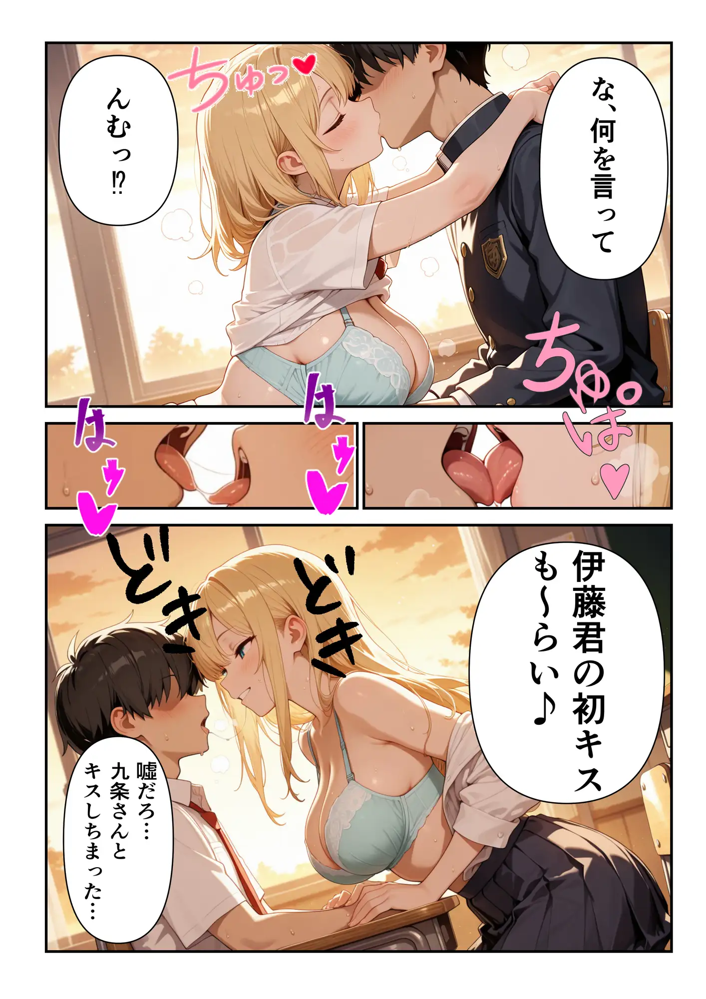 クラスの金髪ギャルが性欲モンスターだった サンプル画像 8