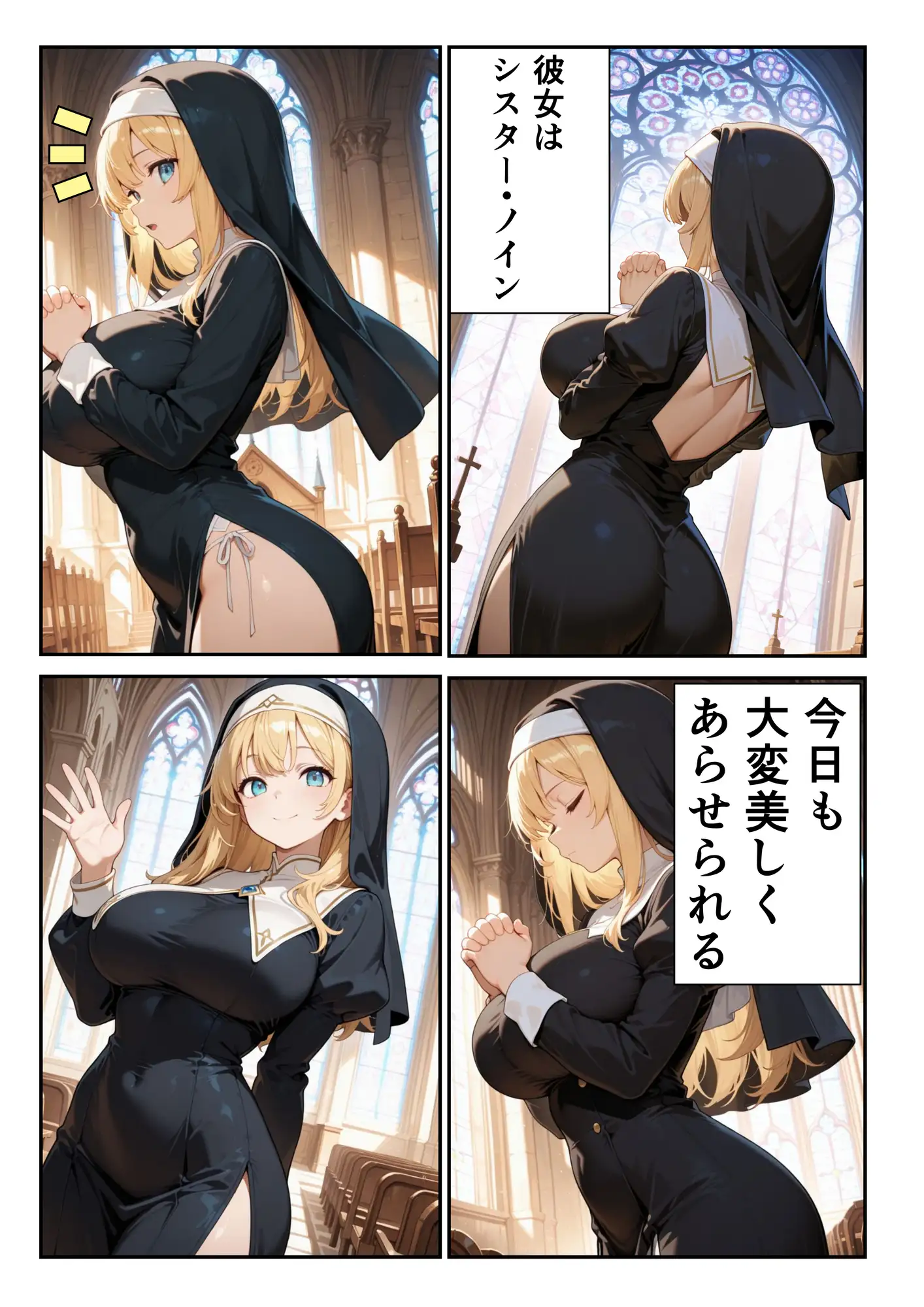 心優しく爆乳なシスターに頼んだらエッチな願いを聞いてくれて サンプル画像 2