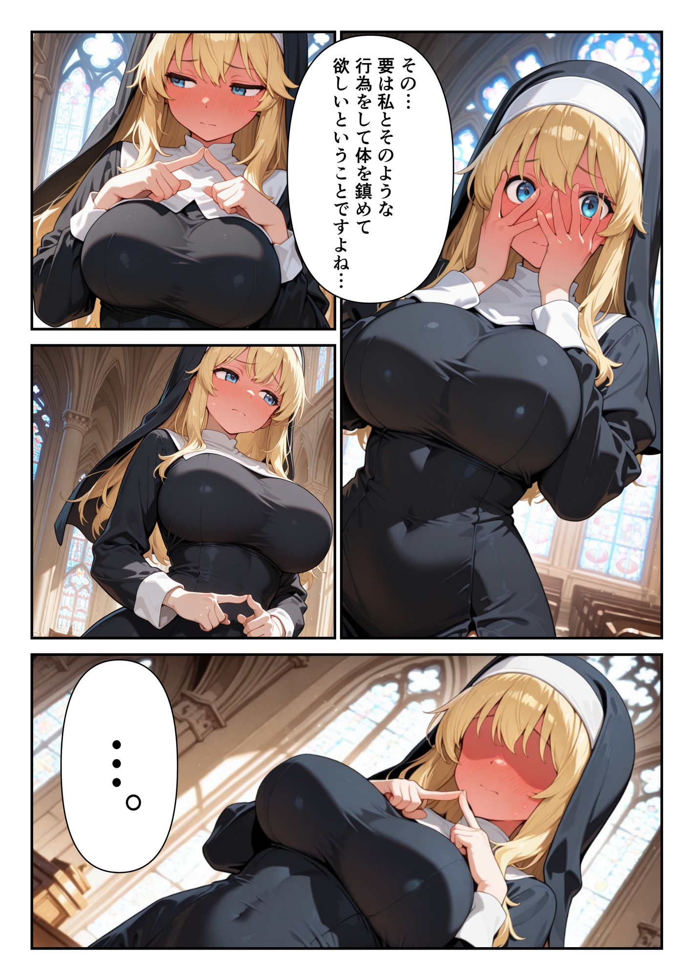 心優しく爆乳なシスターに頼んだらエッチな願いを聞いてくれて サンプル6