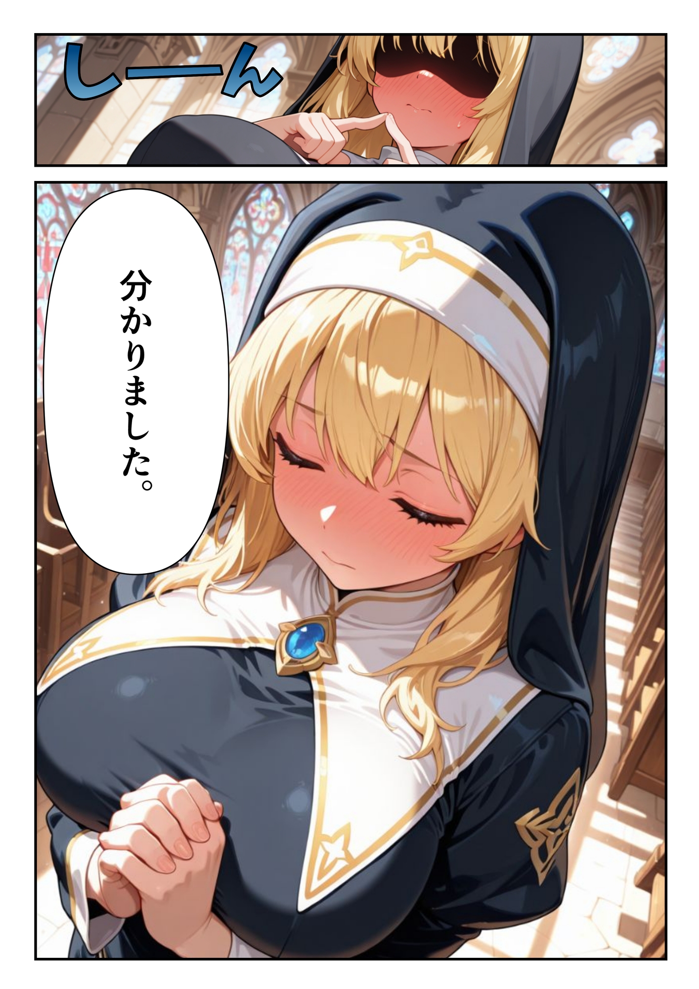 心優しく爆乳なシスターに頼んだらエッチな願いを聞いてくれて サンプル7