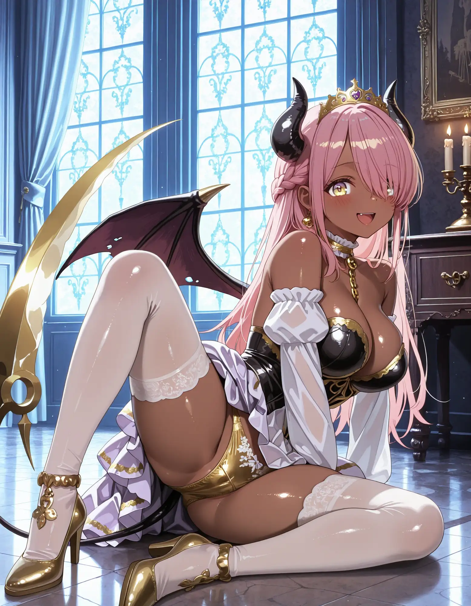 サキュバスコスでパンチラ サンプル画像 6