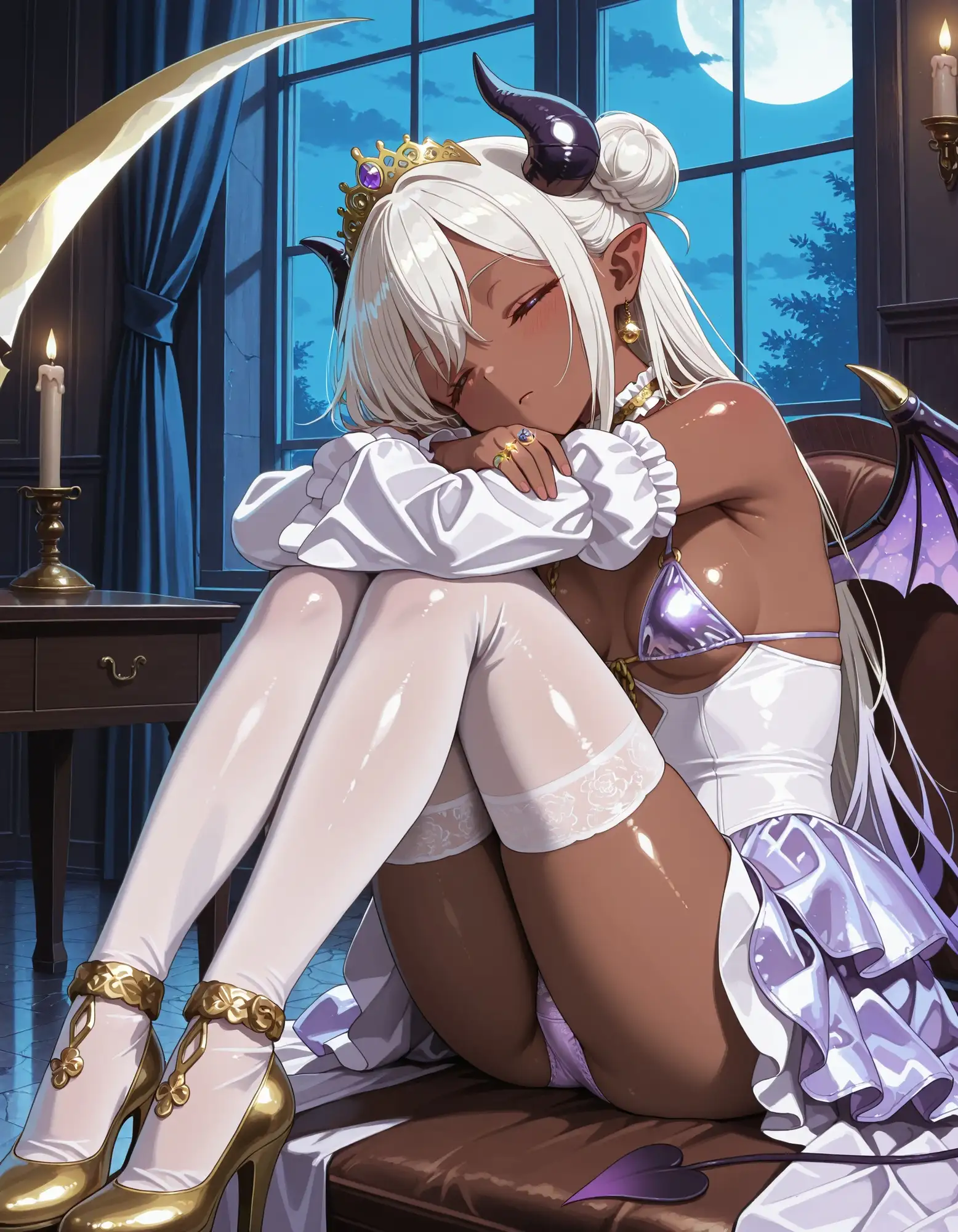 サキュバスコスでパンチラ サンプル画像 7