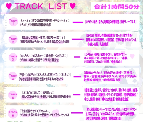 【4周年記念/14日間限定3大特典】先輩♡どこ見てるんですか?バレてますよ♡~密着して囁きながらからかってくる後輩が実はあなたにベタ惚れで孕ませをせがんでくる話~のサンプル画像 4