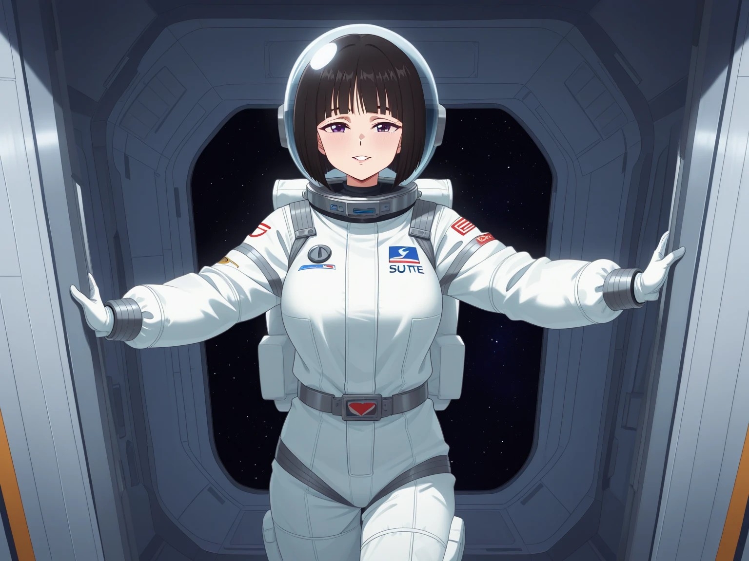 大自然を満喫する美女と水着の女の子と女性自衛官と女性宇宙飛行士 サンプル7