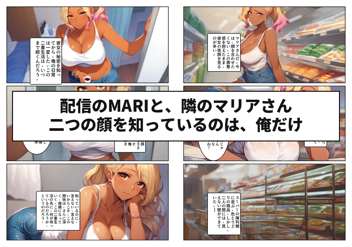 顔出しNGの推し配信者の正体が隣の黒ギャルお姉さんで毎晩中出しセックスする関係になった話 - サンプル7