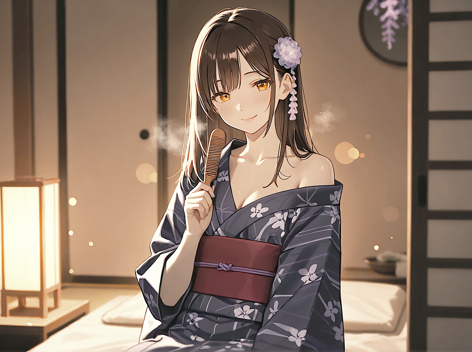 【看板娘×髪すき】あやかの湯宿ささやき日記 髪を梳く夜【髪すき・添い寝・囁きASMR】