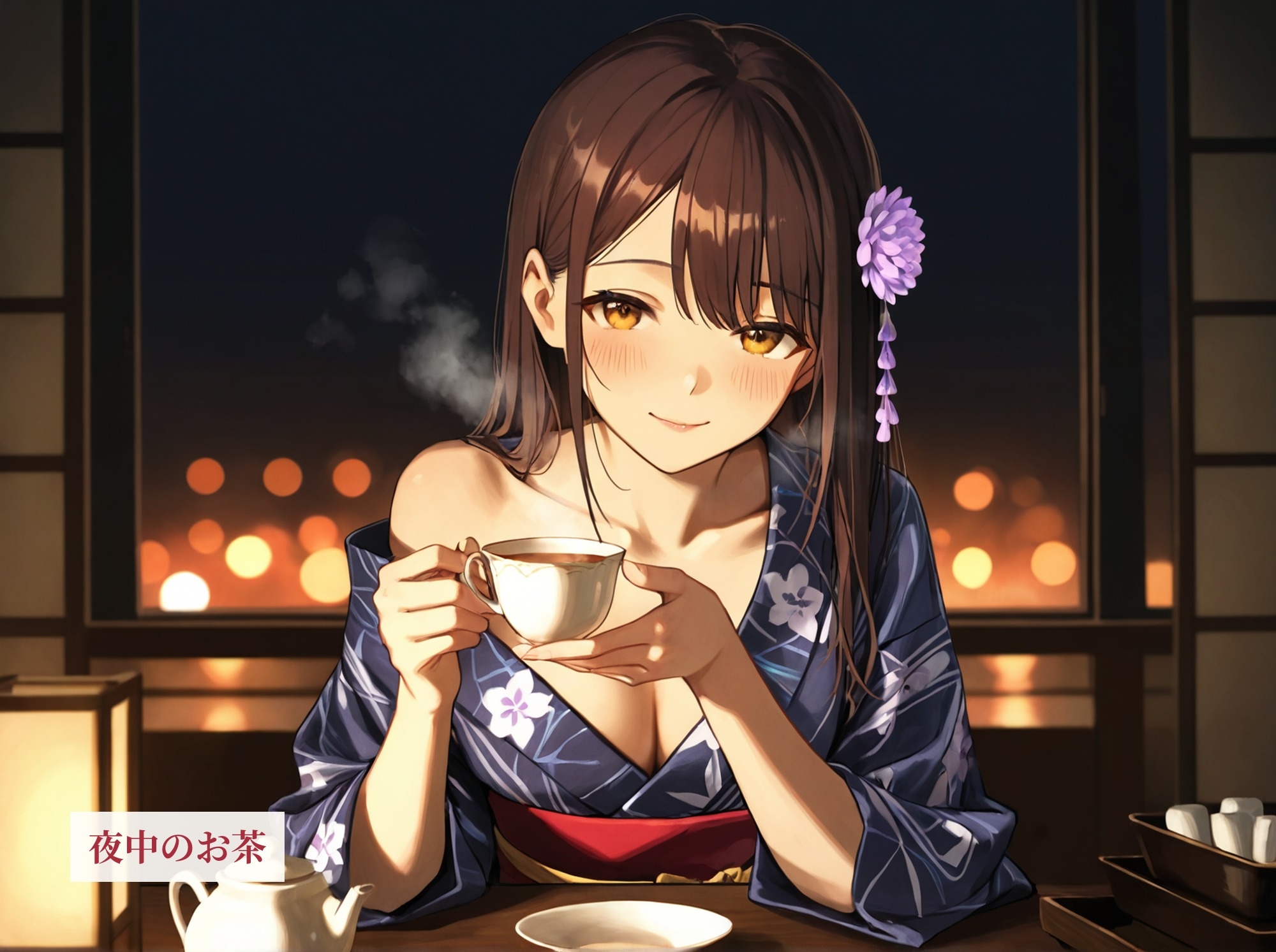 【看板娘×囲炉裏】雨音とささやきの繕いもの【雨音・添い寝・囁きASMR】