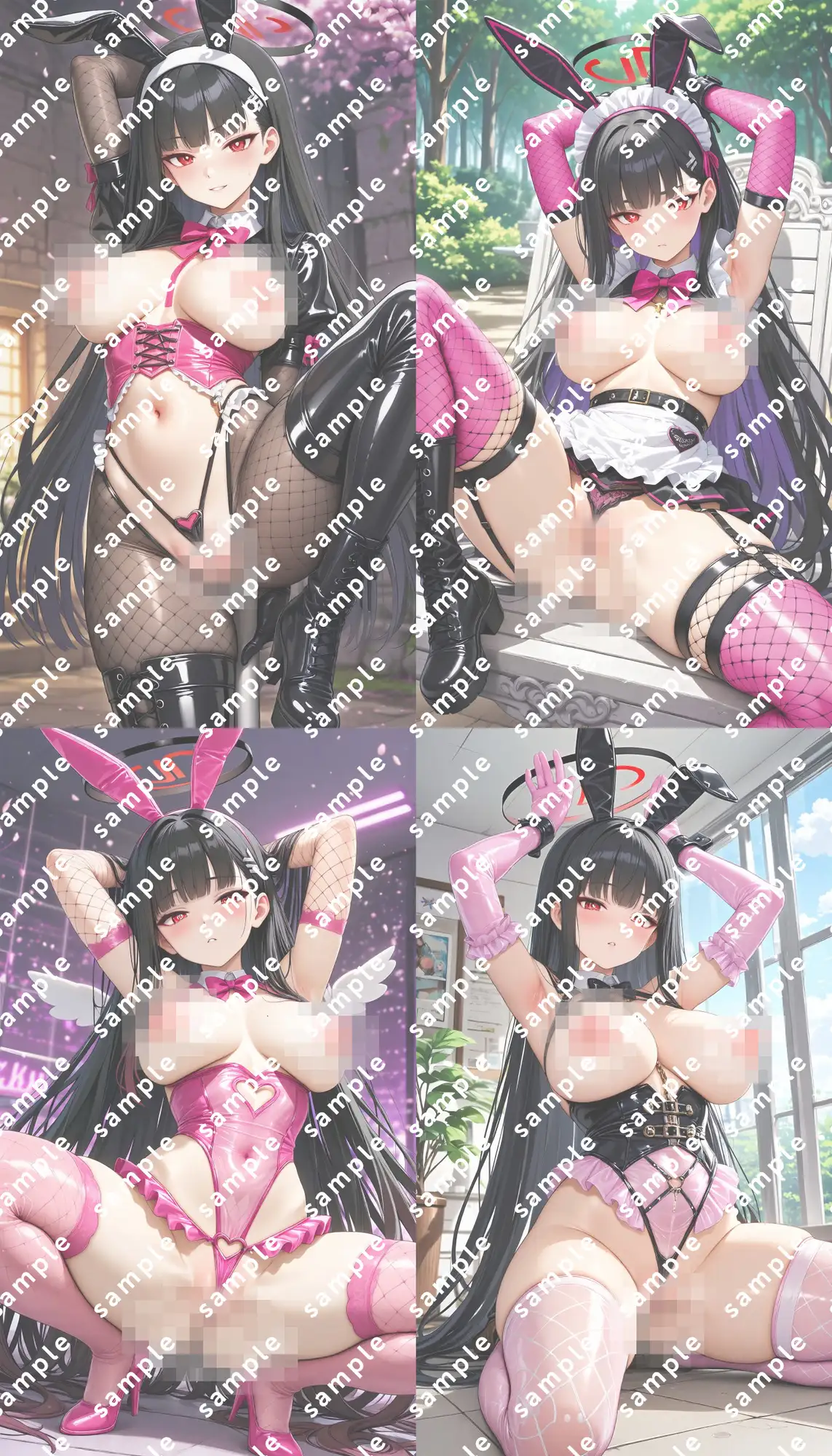 ブルーアーカ〇ブの裸よりエロい衣装のドスケベポーズ集【第1弾】 サンプル画像 5