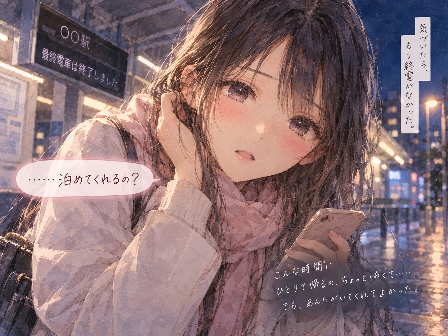 終電を逃した幼馴染と、朝までふたりきり。