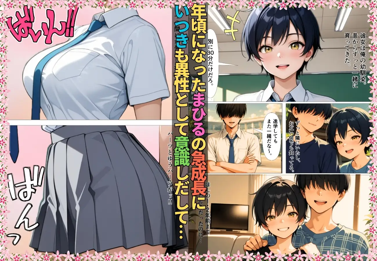 無自覚なボーイッシュ幼馴染が無防備すぎてガチンコいちゃらぶセックス【漫画】【女子校生】【あまあま】【初体験】【153p】 サンプル画像 2