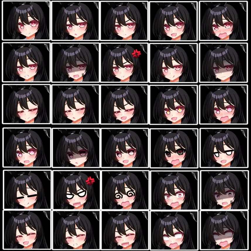 立ち絵素材 黒髪の女の子(ボテ腹) サンプル画像 3