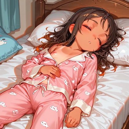 褐色ロリの寝姿