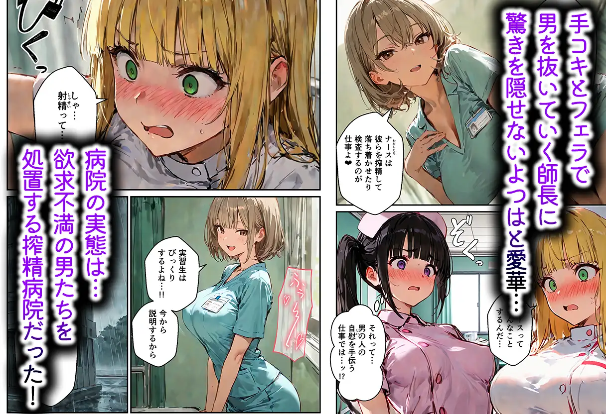 ナースの職場体験だったのに搾精病院に閉じ込められて密室で種付けされた話 サンプル画像 4