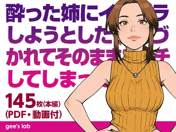 酔った姉にイタズラしようとしたら気づかれてそのままエッチしてしまった(本編画像145枚・動画6本・PDF) ジャケット画像