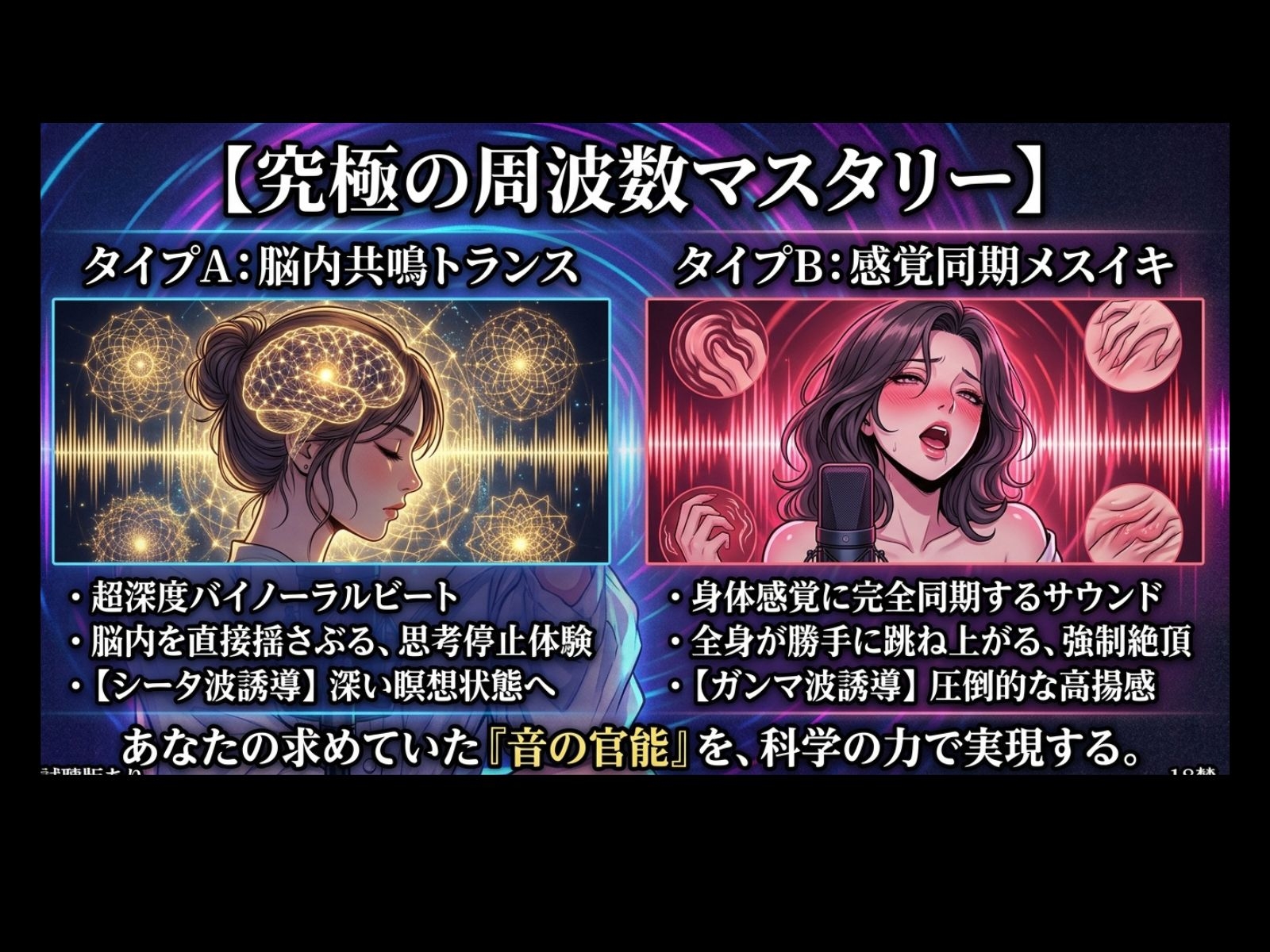 【前代未聞立体音響】脳がバグる周波数催○音楽と密着フェラ音で無限ドライオーガズム