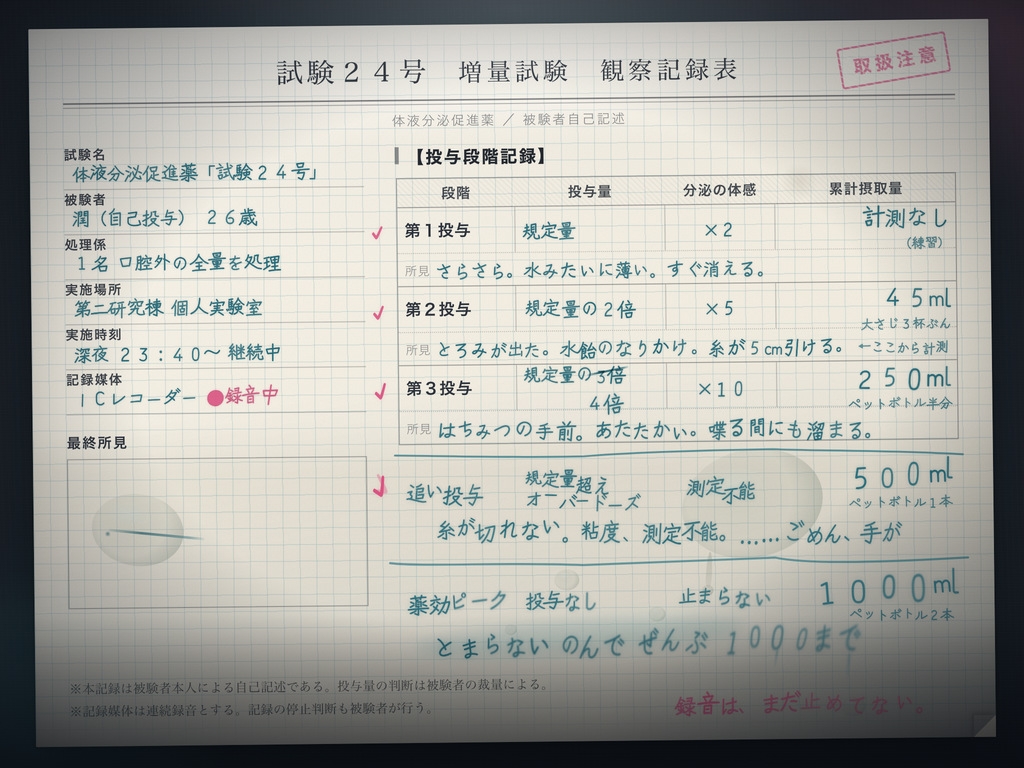 【マゾ向け×唾液1000ml口移し】媚薬で唾液が止まらない白衣の女研究者に、ねっとりとろけるよだれをたっぷり飲まされ、数えられながら手コキ搾精される僕 画像3