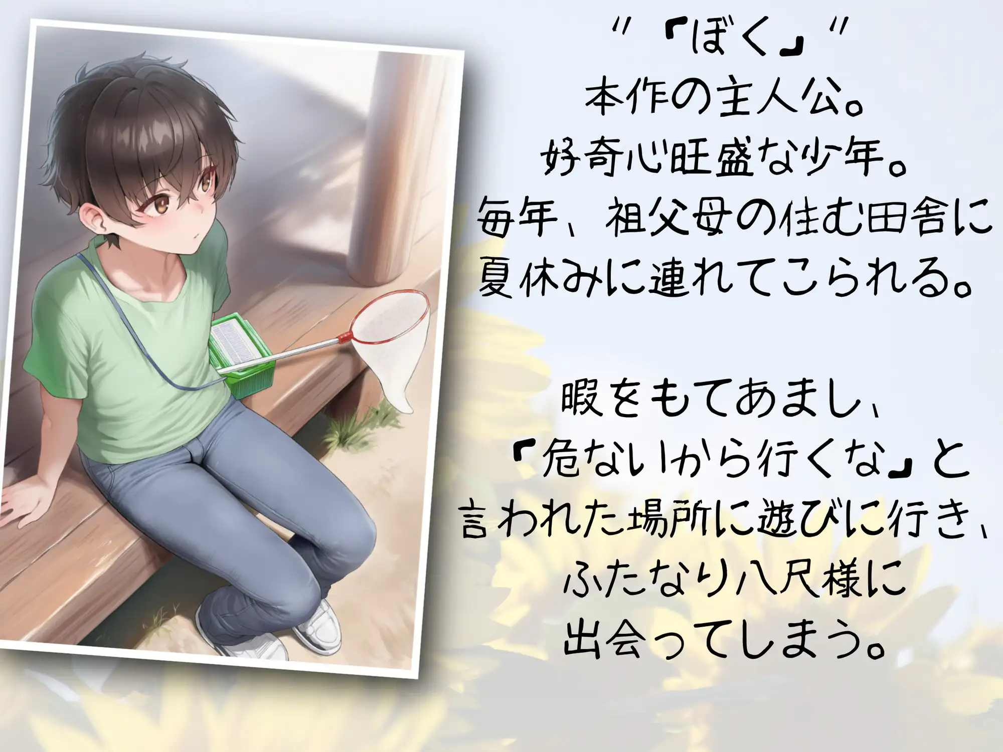 ぽぽぽ、ちんぽぽぽ、ぬぽぽぽ。~ふたなり八尺様のでかちんぽ尿道で精通したぼくのなつやすみ~(動画版) サンプル画像3