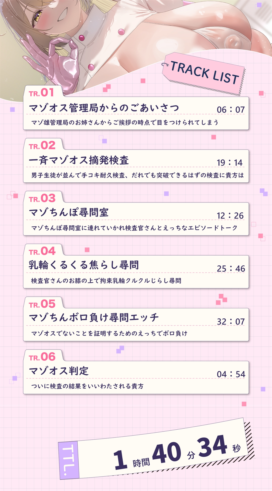 【ドス声あま声交互責め】マゾオス摘発一斉検査-男性上位世界でクラスで唯一、おまんこ未満ザコマゾちんぽ【嘘喘ぎ】 [黒月商会] | DLsite 5