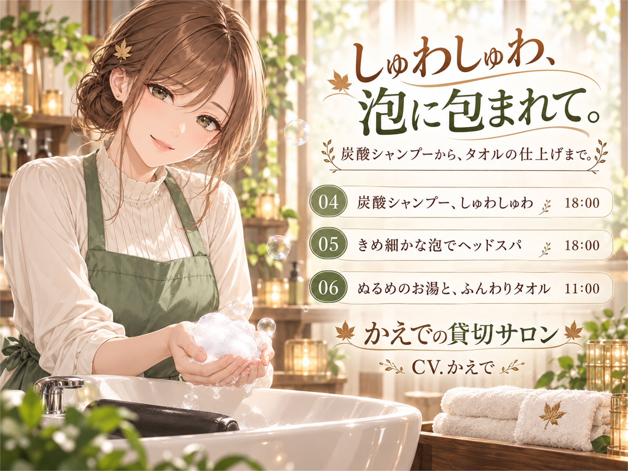 かえでの貸切サロン—耳かきと炭酸泡のごほうび時間