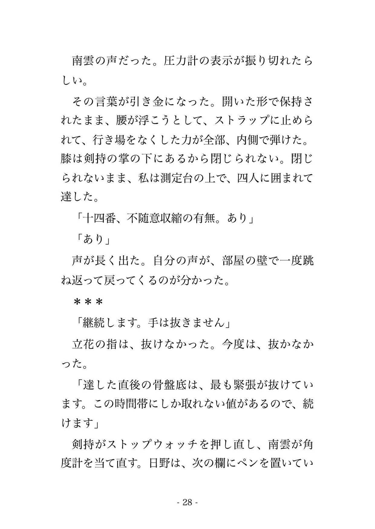 スポーツ内科の柔軟性測定で医師2人とトレーナー2人に股関節の可動域を限界まで測ると称して脚を大きく開かされたまま奥まで確かめられた末に種付けされる♡♡♡ サンプル7